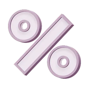 Переваги депозитів від "ПУМБ".Фіксовані ставки. Надійний депозит з фіксованою ставкою - будь яка сума працює на ваш дохід.Зображено символ "відсотка".