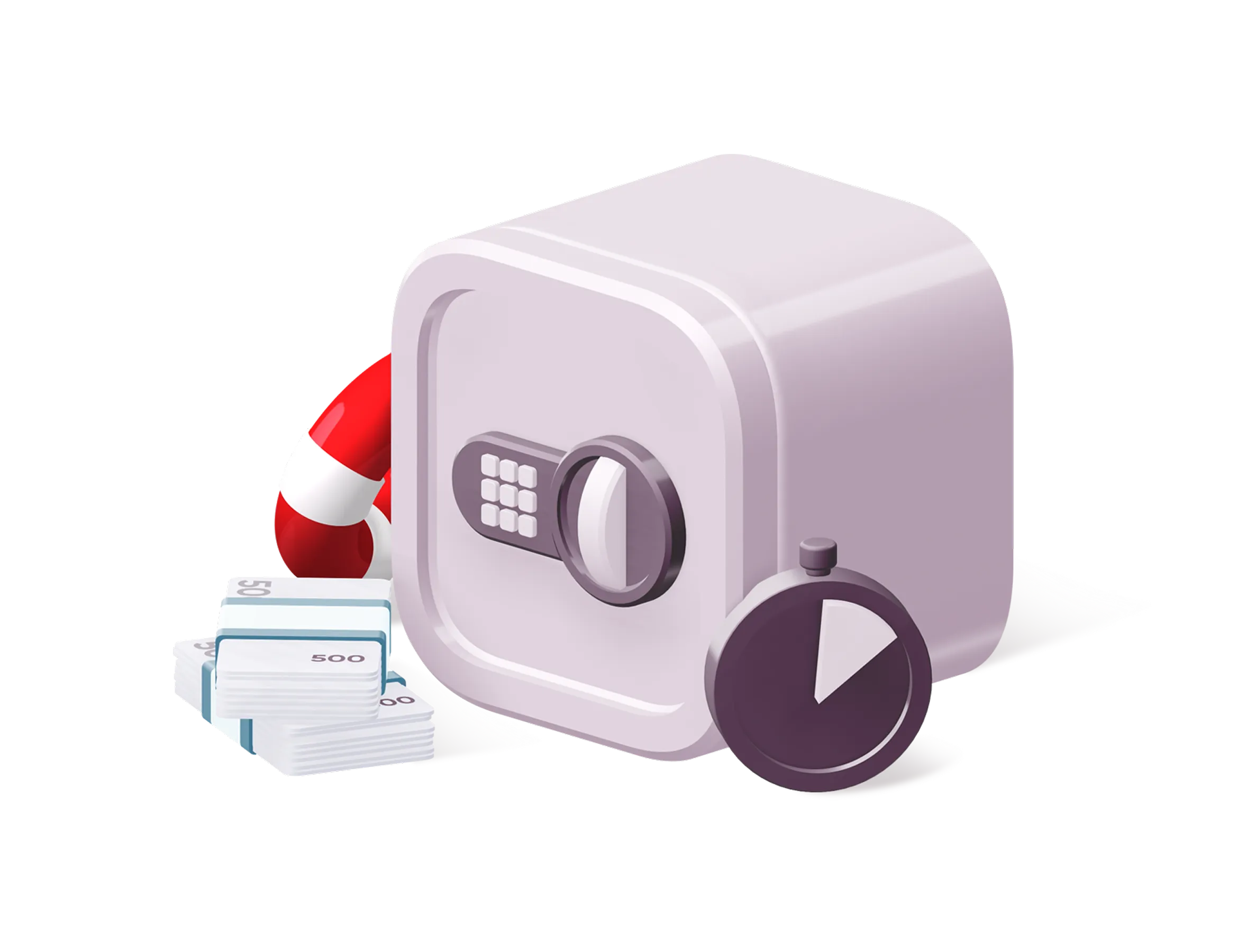 Сейф, секундомер, рятівне коло та кілька пачок банківських банкнот